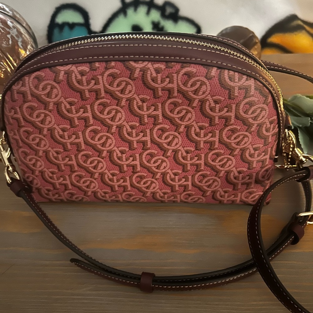 Coach Madi CF343 Crossbody in Signature Stacked Print in EUC